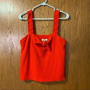 NWOT Madewell Terrycloth Tie-Front Red Tank Top size Medium style M0085